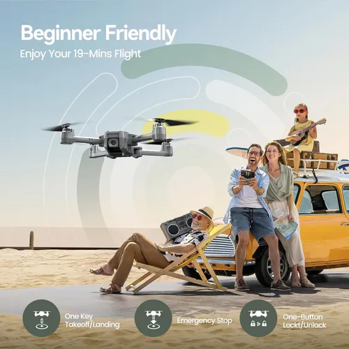 Vista 7 de Holy Stone HS440D - Drones con cámara para adultos 4K UHD, peso ligero de 249g con GPS, función de retorno automático, seguimiento, waypoints