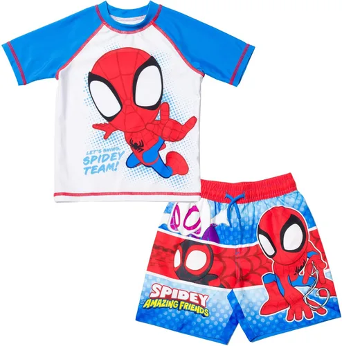 Vista 18 de Marvel Conjunto de 2 piezas de traje de baño y traje de baño para niños Hombre Araña Azul