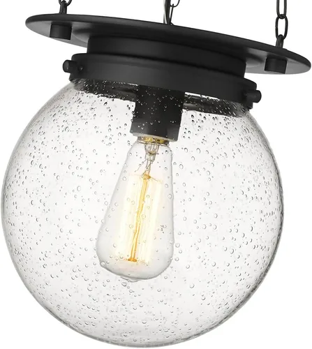 Vista 2 de Z-Lite 7506P9-MB Calhoun - Colgante de 1 luz, 60 vatios, negro mate