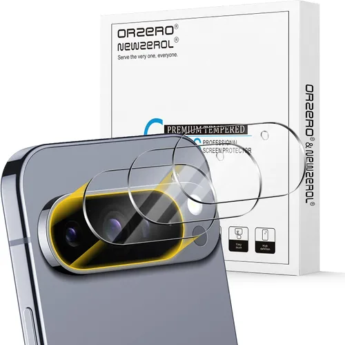 Vista 15 de Orzero Paquete de 3 protectores de pantalla de vidrio templado compatibles con Google Pixel 8, bordes de arco 2.5D, 9H, alta definición