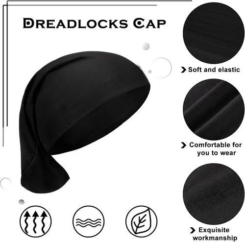 Vista 5 de 4 piezas unisex para rastas de cabello largo, para dormir, accesorios para el cabello, para hombres y mujeres