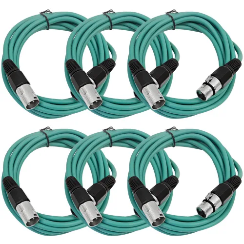 Vista 61 de SEISMIC AUDIO - SAXLX-2 - Paquete de 6 cables de conexión XLR macho a XLR hembra de 2 pies - Equilibrados - Cables de conexión de 2 pies