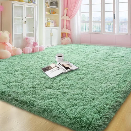 Vista 60 de qulint Alfombra negra para dormitorio, alfombra de área pequeña de 2 x 3 pies para habitación de niños, alfombra suave y mullida para sala de estar