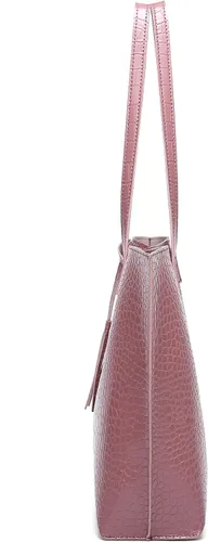 Vista 4 de Dreubea Women's Soft Faux Leather Tote Shoulder Bag from, Big Capacity Tassel Handbag