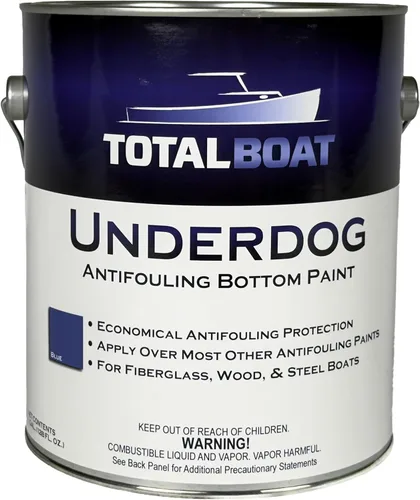 Vista 9 de TotalBoat Underdog - Pintura marina antiincrustante para fondo de barcos de fibra de vidrio, madera y acero (negro, galón)