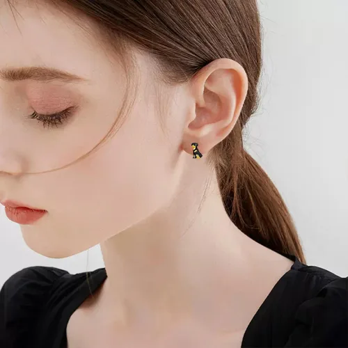 Vista 6 de Aretes de perro Yorkiepastor alemánbulldog francéscorgichihuahuarottweiler aretes para mujeres y niñas, joyería de perro, regalos para mujeres