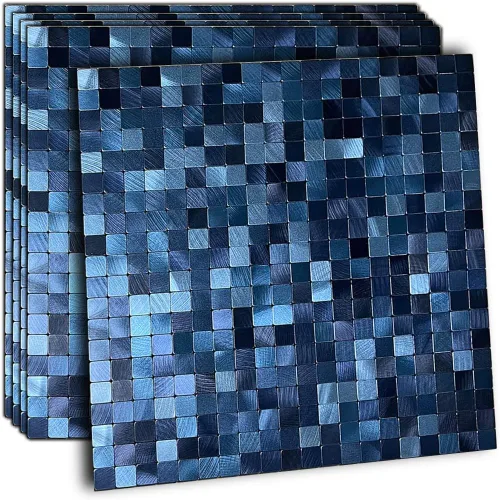 Vista 11 de XUANINY 10 hojas de azulejos de aluminio de superficie negra para loseta en muro para cocina
