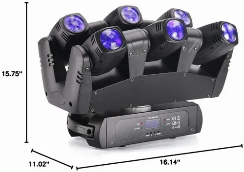 Vista 7 de 110W 6 cabezas Sharpy Beam RGBW LED cabeza móvil araña luz etapa