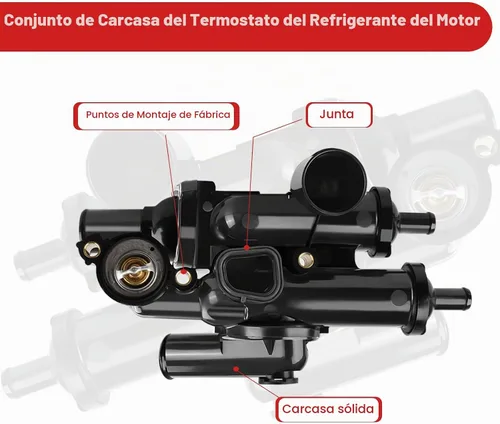 Vista 6 de [Usado] WMPHE Kit de carcasa para termostato de refrigerante del motor compatible con Dodge Avenger 2008-2014, Dodge Caliber 2008-2012, Chrysler