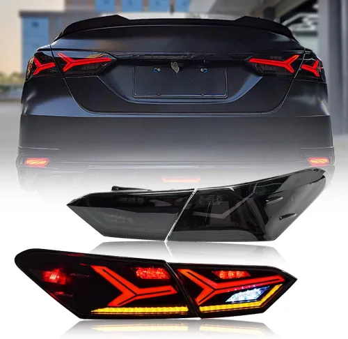 Vista 7 de T T-ABC Mods Luces traseras para Toyota Camry 8ª generación 2018-2024, conjunto de lámpara trasera completa LED (SMOKE 2)