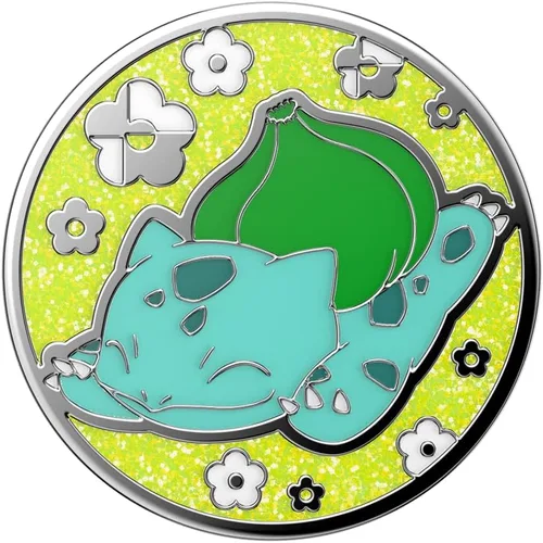 Vista 5 de PopSockets Agarre adhesivo para teléfono, soporte, soporte para teléfono, Pokemon - Esmalte Bulbasaur