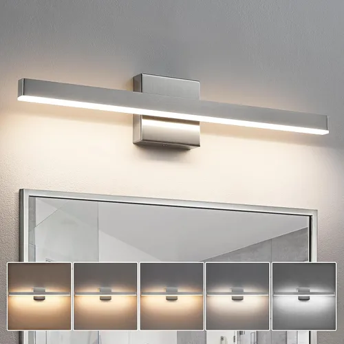 Vista 9 de KAISITE Luz de Baño Moderna Negra - Lámpara de Tocador LED Regulable de 5CCT de 24 Pulgadas para Espejo Negro