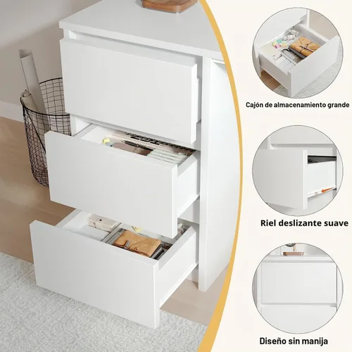 Vista 6 de MaverickFurni Escritorio para computadora de 60 pulgadas con estantes y hutch, escritorio de oficina en casa con 3 cajones de almacenamiento