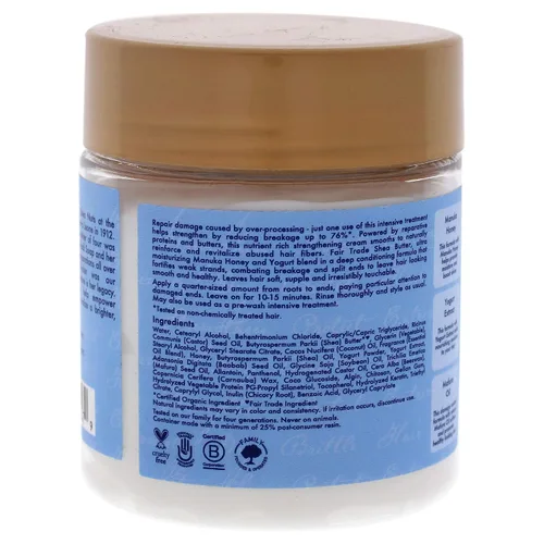 Vista 7 de Shea Moisture Hidratación de miel y yogur de Manuka Plus Repair Protein Power para tratamiento unisex, 8 onzas