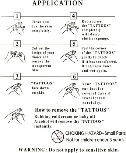Vista 2 de Wrapables Tatuajes temporales inspirados en celebridades en oro metálico, plata y negro, grandes, alas de ángel_1