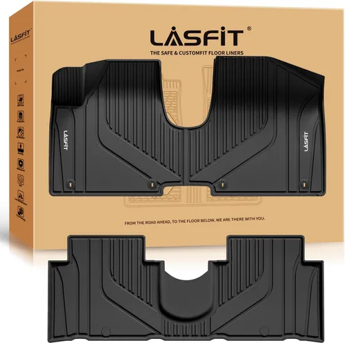 Vista 31 de LASFIT Alfombrillas de Piso Compatibles con Nissan Armada 2017-2018 / Infiniti QX56 2011-2013 / Infiniti QX80 2014-2018, TPE Para Todo Clima Ajuste