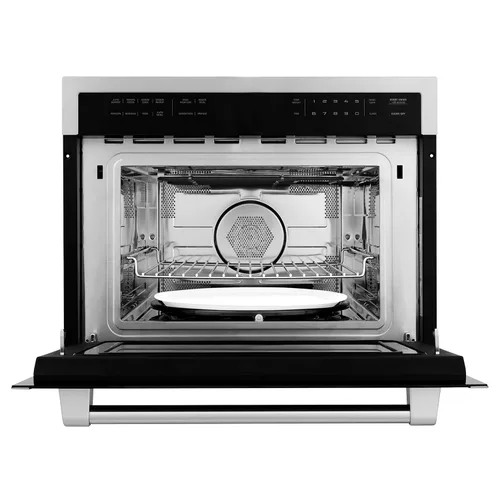 Vista 7 de ZLINE - Horno de microondas de convección integrado de acero inoxidable de 24 pulgadas con velocidad y sensor de cocción