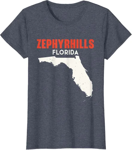 Vista 10 de Zephyrhills Florida USA State America Travel Floridian T-Shirt, Negro
