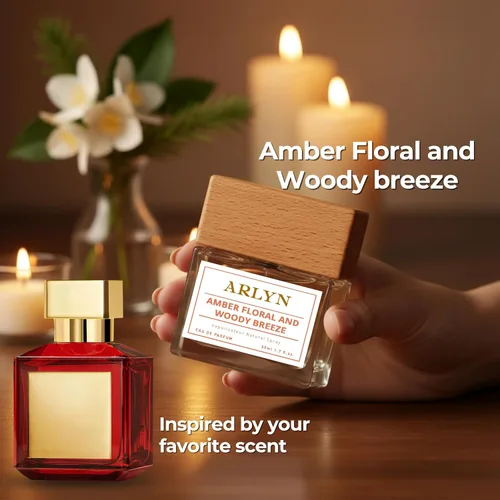 Vista 2 de ARLYN Amber Floral Woody Breeze Eau De Parfum inspirado en Bc.arat Ruge 540, perfume de larga duración para hombres y mujeres, vegano y respetuoso