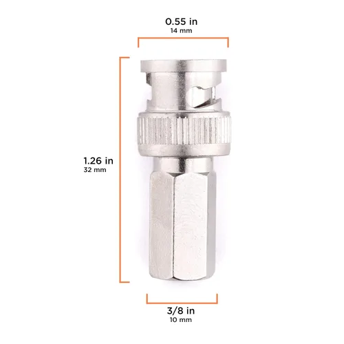 Vista 4 de THE CIMPLE CO Conector de cable coaxial RG6, atornillado (giro encendido) - SDI, HD-SDI, CCTV, seguridad, tarjeta de video, cámara, sin soldadura