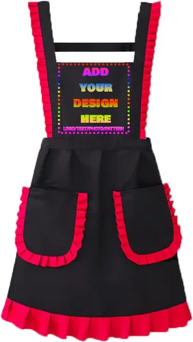 Vista 14 de Delantal personalizado personalizado para mujeres/hombres, delantales de cocina ajustables para estilistas de peluquería, delantales impermeables