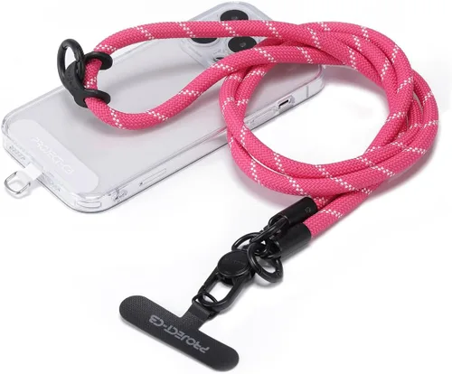 Vista 13 de 1 cordón para teléfono, 2 lengüetas para teléfono, cordones para teléfono celular alrededor del cuello, cordón de cuerda, correa universal ajustable