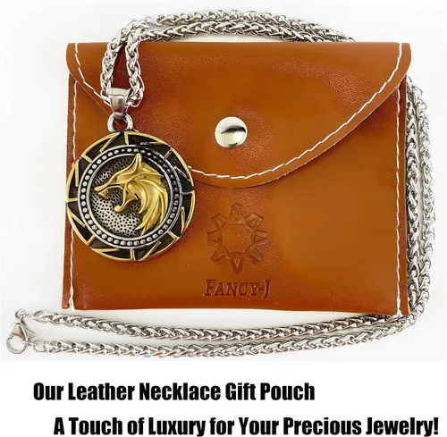 Vista 6 de Collar de talismán de lobo vikingo Fenrir cadena de acero inoxidable para hombre, joyería vintage para hombre, colgante de amuleto vikingo pagano