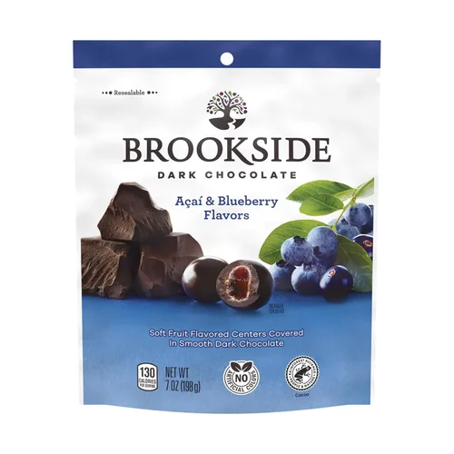 Vista 2 de BROOKSIDE Chocolate Oscuro, Chocolate para Picar con Sabor a Acai y Arándano en Bolsa, 7 oz