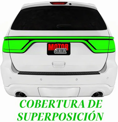 Vista 2 de SlickMod Tinte de humo de vinilo precortado para luz trasera Dodge Durango 2014-2023 (20% humo oscuro, 1. luz trasera)
