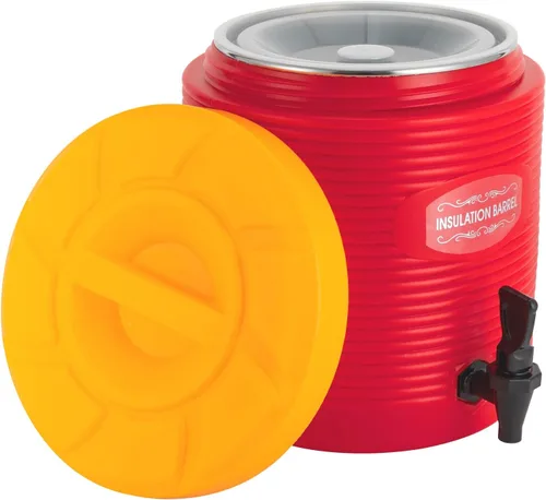 Vista 10 de Dispensador aislado de bebidas de acero inoxidable de 13 litros/3.4 galones, dispensador de bebidas frías y calientes con mango y grifo, dispensador