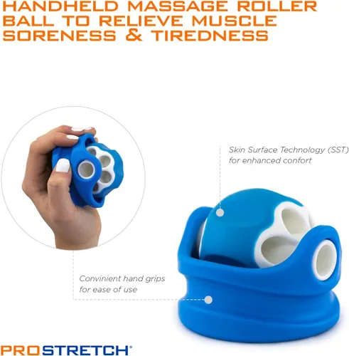 Vista 2 de ProStretch Rodillo de bola de masaje manual Junior+ para alivio de fascitis plantar y terapia de tejido profundo