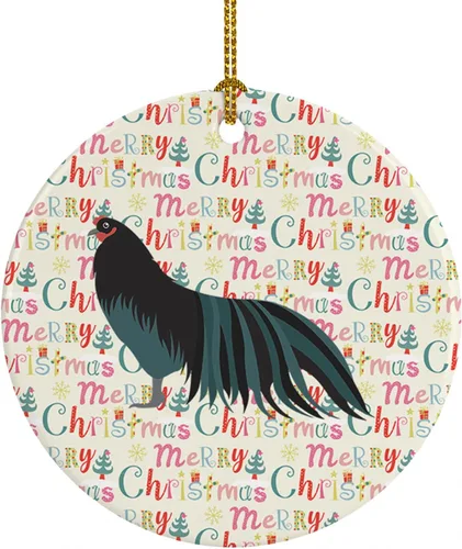 Vista 146 de Caroline's Treasures Adorno de cerámica de avestruz común para árbol de Navidad, decoración colgante para el hogar, Navidad, vacaciones, fiesta