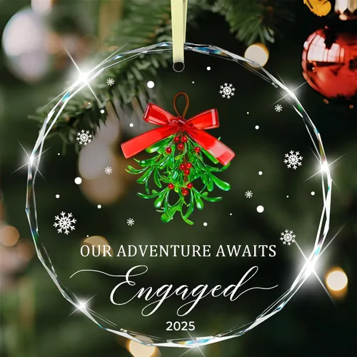 Vista 13 de Adorno de primera Navidad juntos 2025 para parejas, nuestra primera Navidad para él, ella, novio, novia, pareja casada, primer adorno de Navidad