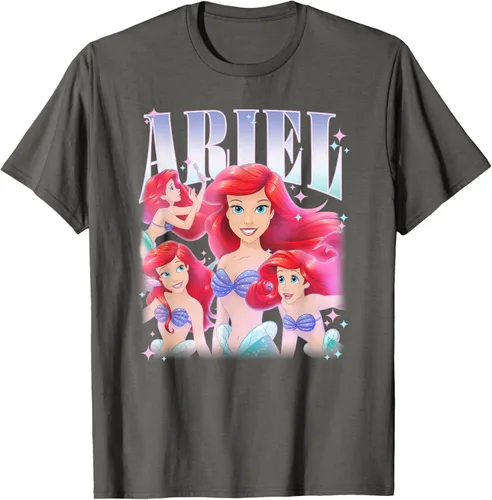 Vista 74 de Disney Camiseta de la princesa Ariel de la Sirenita Multi Pose, Negro