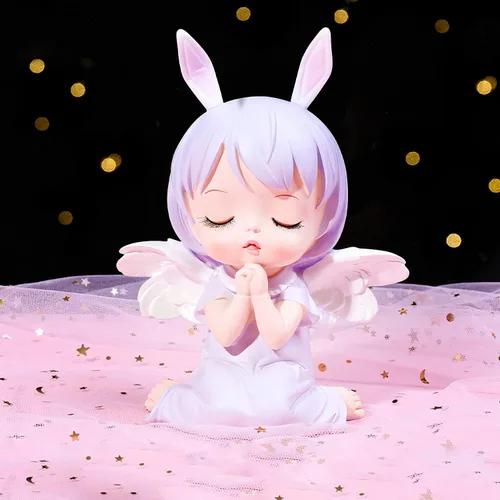 Vista 2 de Blessing Angel - Bonita alcancía para niñas, es un regalo único perfecto, decoración de guardería, recuerdo, regalo de bautismo de bebé o alcancía