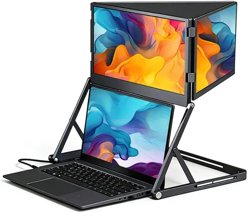 Vista 2 de VSDISPLAY Extensor de pantalla para portátil triple de 14 '' Monitor triple Monitor triple de 14