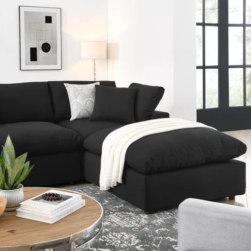 Vista 12 de Modway Commix Sofá seccional tapizado de 7 piezas con relleno de plumón