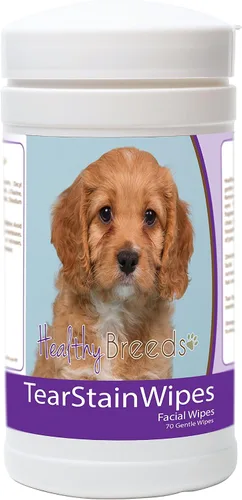 Vista 13 de Healthy Breeds Toallitas quitamanchas de lágrimas para perros para pastor australiano – Más de 100 razas – Limpiador facial de ojos – 70 toallitas