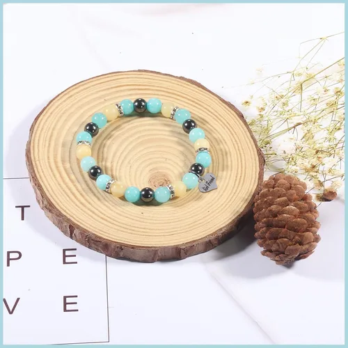 Vista 3 de Junyovin Bracelet for Women Inspirational Birthday Thanksgiving Christmas Mother's Day Valentines Appreciation Natural Stone Bracelets Gifts for Mom