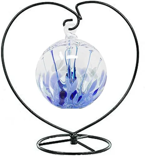 Vista 11 de Soporte para adornos con colgador de hierro para colgar globos de cristal navideños (Forma de corazón grande 1 pieza)