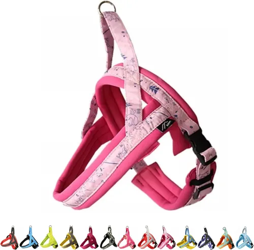 Vista 11 de Hakusan - Arnés tipo camuflaje para perro, seguro, sin asfixia, difícil de desconectar, gran ajuste, fácil de poner y quitar, ajustable, reflector