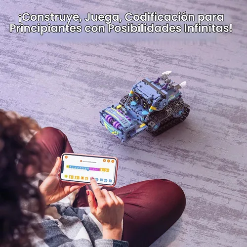 Vista 5 de Sillbird - Kit de construcción de robot con control remoto, regalos STEM para niños de 8 a 12 años Coding Robotic Toys, Birthday Presents for