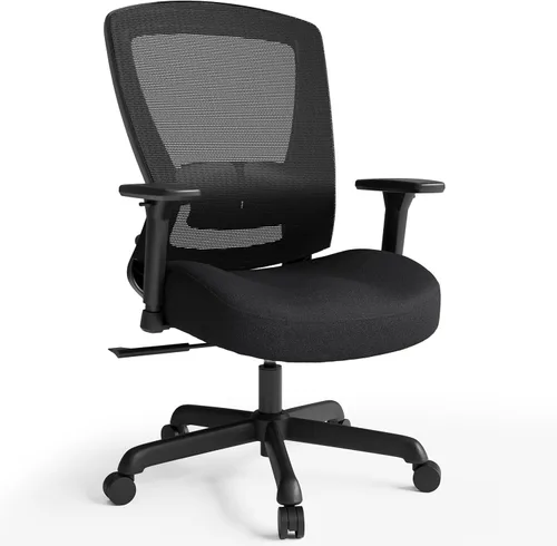 Vista 19 de ELABEST Silla de oficina de malla, silla de escritorio ergonómica para computadora, silla de tarea resistente - Soporte lumbar y reposabrazos