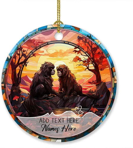 Vista 28 de Adorno de Navidad personalizado de esqueleto de novia y novio 2025, adorno de esqueleto de pareja con texto personalizado para bodas comprometidas