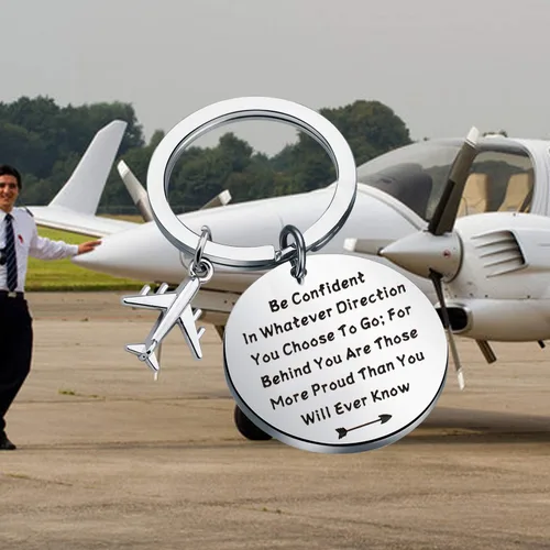 Vista 6 de LQRI Future Pilot Gift - Nuevo regalo de piloto regalo de graduación de piloto ten confianza en cualquier dirección que elijas ir Medio