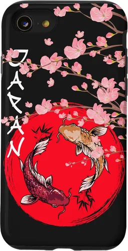 Vista 18 de koi Fish Ying yang,Japanese Flag Japan - Cherry Blossom Case for iPhone 17