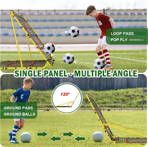 Vista 20 de BaseGoal Baseball Rebounder Net with Pitching Target,Easy Adjustable Angles Multi-Sport Training Rebound Screen, multi-angle pitch back; Strike