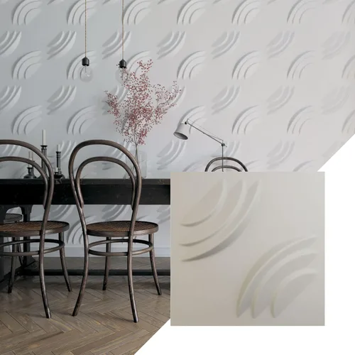 Vista 3 de Ekena Millwork WP20X20ARWH 19 5/8 pulgadas de ancho x 19 5/8 pulgadas de alto, artesano EnduraWall Decorativo 3D Panel de pared cubre 2.67 pies