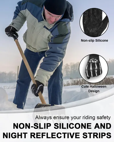 Vista 5 de RIGWARL Guantes de invierno impermeables para clima frío de 40 F a 65 F para hombres y mujeres, pantalla táctil