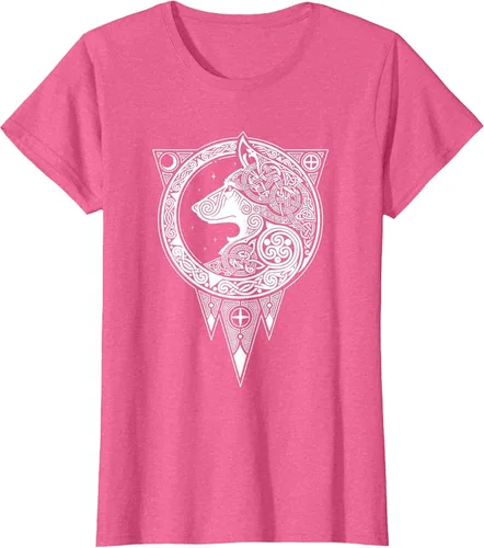 Vista 21 de Viking Fenris Wolf - Camiseta de mitología nórdica con símbolo de Fenrir Asphalt Grey